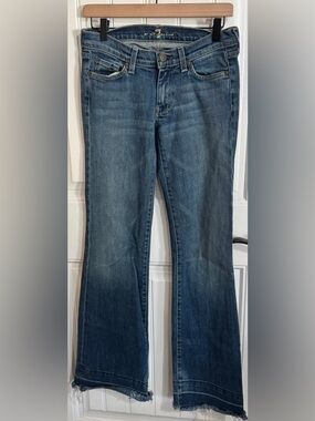 7 For All Mankind Jean 27X34.5 Dojo HTF Release Hem Y2K Flare